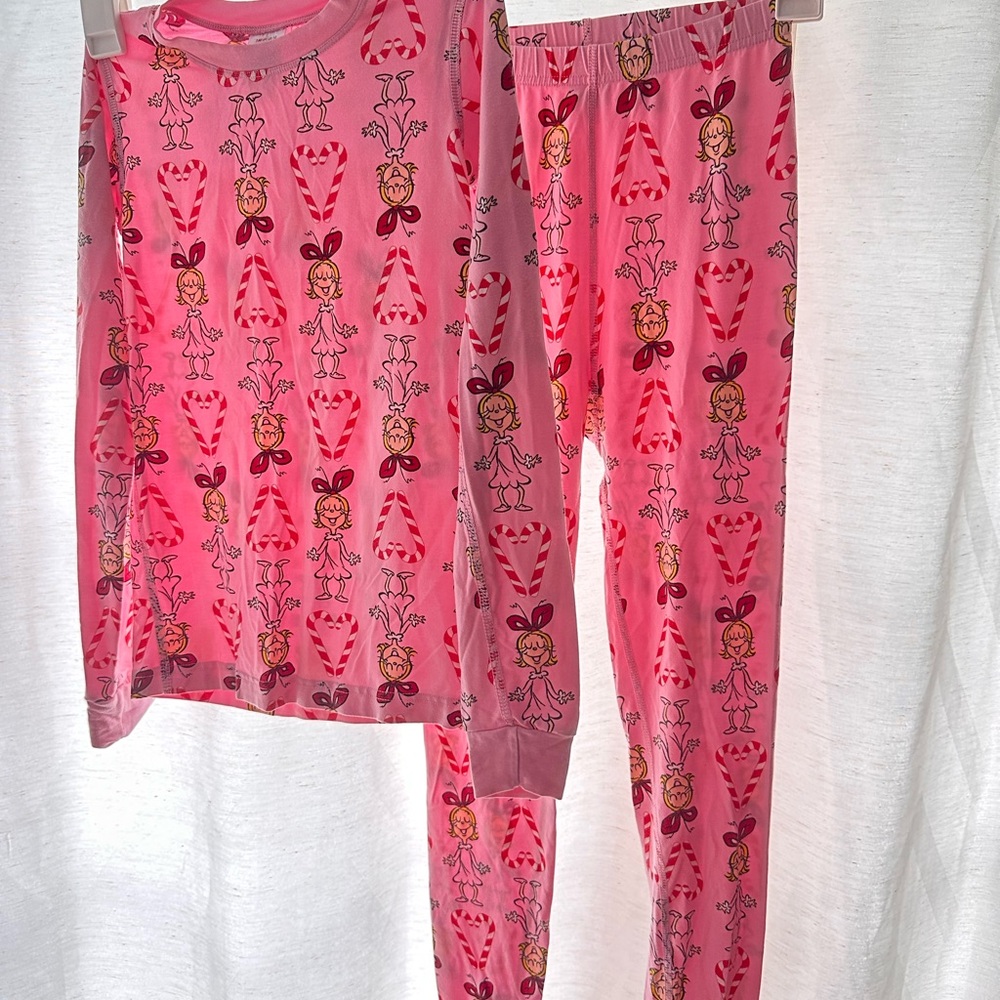 Hanna Andersson Pink Pajama Set with Whimsical Dog Print
